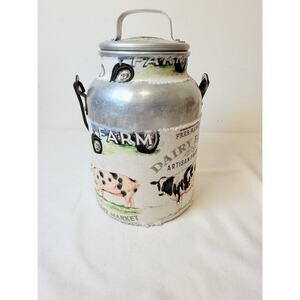 Decorative Farmhouse Fabric Milk Can Wear House Aluminum